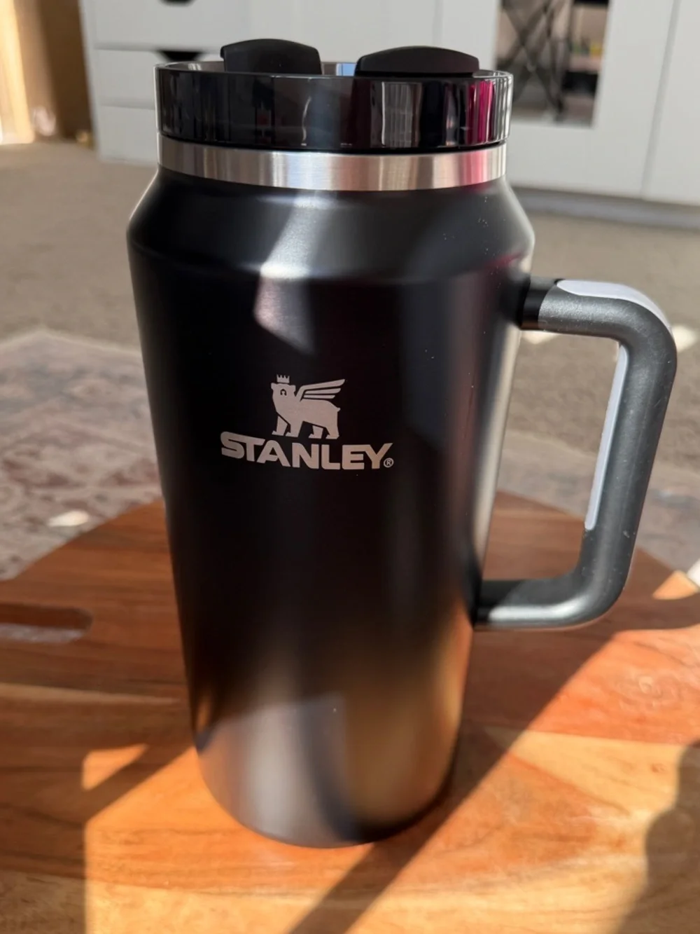 Stanley Black Vacuum Insulated Mug with Stainless Trim 64 oz - Picture 8 of 16